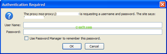 FireFox V.17 on Windows 7 Prompt Authentication Required