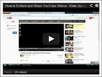 How to embed youtube video by keywords (screenshot)