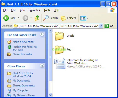 JInit 1.1.8.16 for Windows 7 x64 Folder