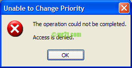 Unable to Change Priority