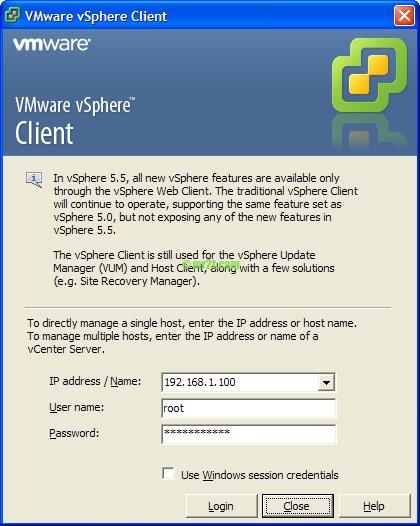 VMware vSphere Client 5.5