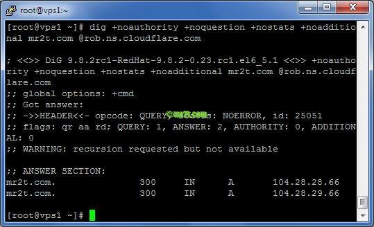 dig +noauthority +noquestion +nostats +noadditional mr2t.com @rob.ns.cloudflare.com