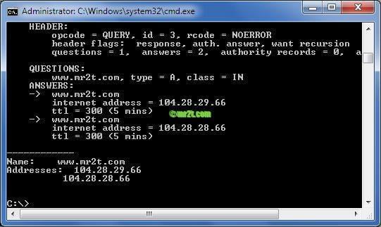 Find out DNS TTL Values