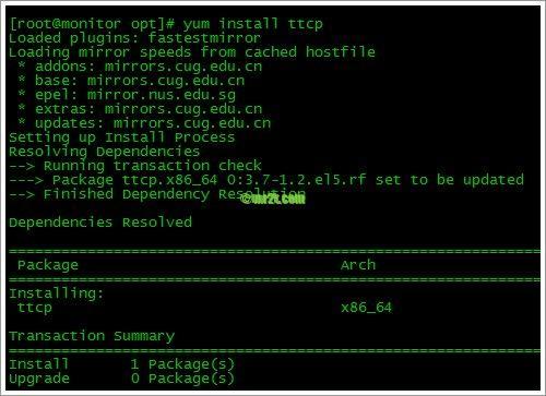 yum install ttcp