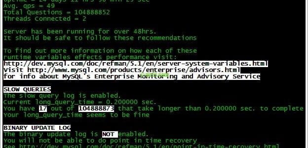 tuning-primer.sh output