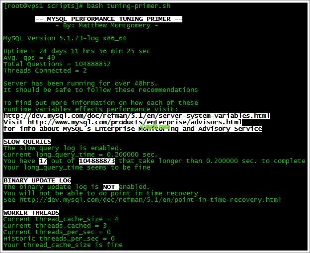 tuning-primer.sh output