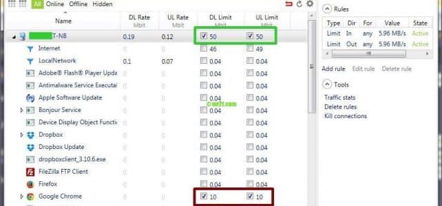 NetLimiter 4 on Windows 7