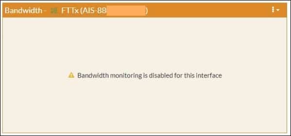 Fortigate - Bandwidth monitoring is disabled for this interface
